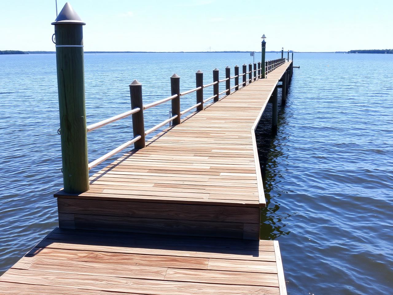 Restored railings and tightened hardware on a private pier
